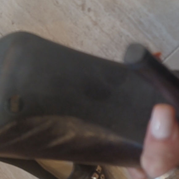 BCBGENERATION Black Gold Studded Heels - Picture 5 of 9